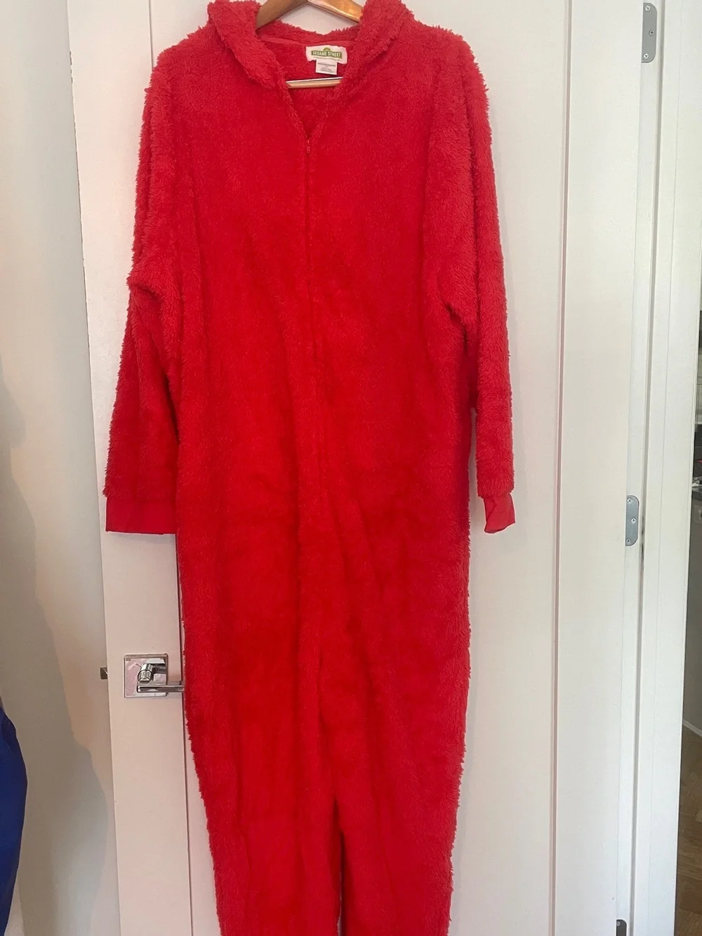 Sesame Street Elmo Onesie Costume (Adult Large)